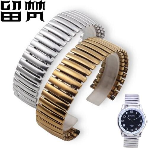 Stainless Steel Watch Starp 12MM 14MM 16MM 18MM 20MM Elastic Watchband Golden silvery Expansion metal watch bracelets men women