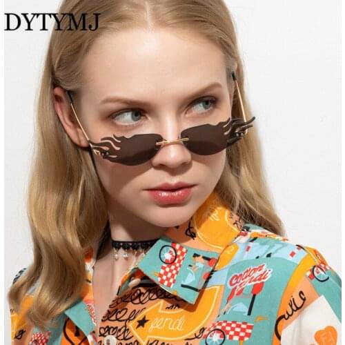 DYTYMJ 2020 Cat Eye Sunglasses Women Luxury Brand Fire Sun Glasses for Women/Men Unique Eyeglasses Women Gafas De Sol Hombre