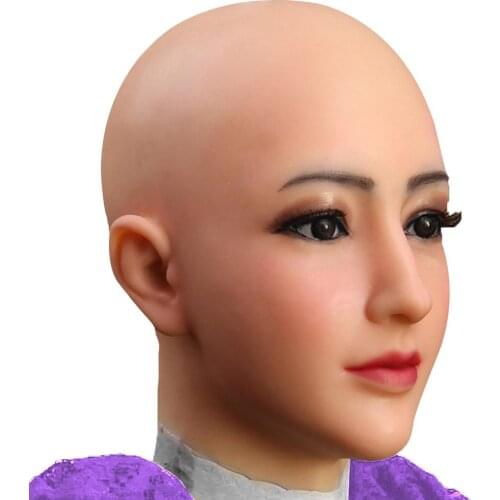 Soft Silicone Headgear Crossdressing Queen Maskup Cosplay Props for Crossdresser Transvestite Halloween Cosplay Male To Female