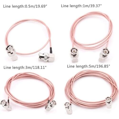 BNC Male Elbow To BNC Male Elbow RG316 Pigtail Cable RF Coaxial Cables Camera Video Signal SDI Transmission Line
