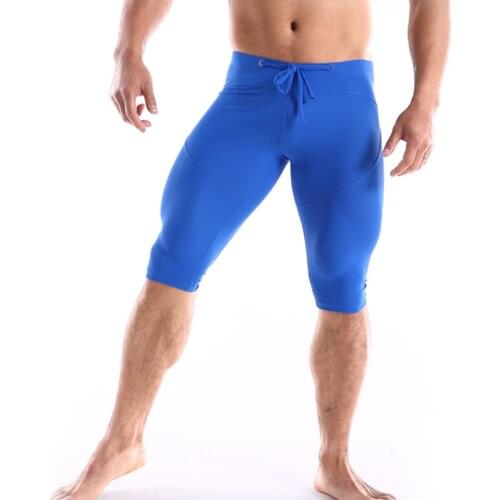 Compression Leggings Pants Mens Running Shorts Sexy Nylon Sportswear Training Yoga Pants Pure Color Fast Dry Sport Shorts