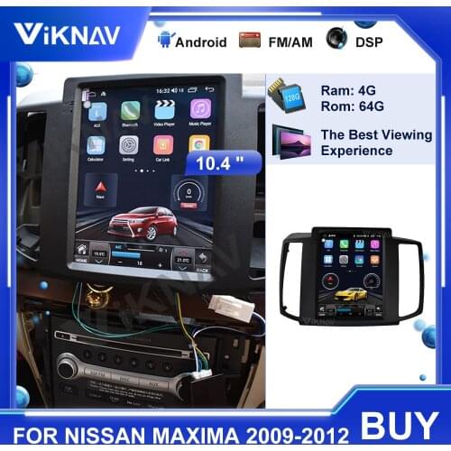 Android Radio for Nissan MAXIMA 2009 2010 2011 2012 GPS Navigation 10.4 Inch Vertical Screen Head Unit Car Audio Stereo 2 din