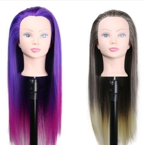 23'' Synthetic Hair Braiding Bleaching Mannequin Cosmetology Makeup Manikin Head
