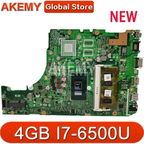 Akemy X302UA_UJ mainboard for ASUS X302UA X302UV X302UJ Laptop motherboard with 4GB-RAM I7-6500U