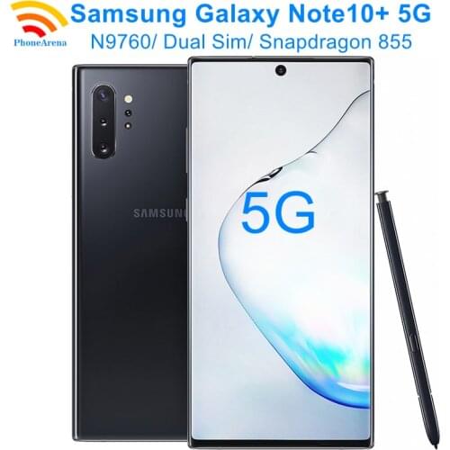 Samsung Galaxy Note10+ Note10 Plus 5G N9760 Dual Sim Original 6.8" 90% New 12GB RAM 256GB ROM NFC Snapdragon 855 Cell Phone