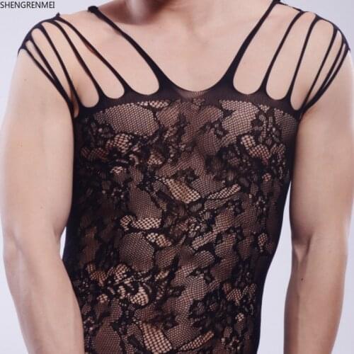 SHENGRENMEI Men Sexy Underwear Langerie Plus Size Nightdress Male Lingerie Hot Babydoll Dress Erotic Sex Costumes Mens Chemises