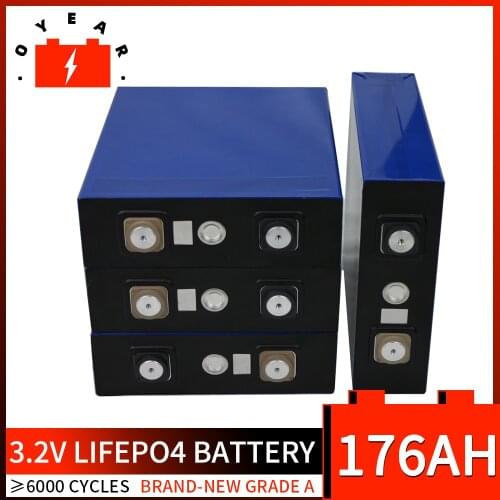 NEW 16PCS original 3.2v 176Ah LiFePO4 Rechargeable Battery not 200AH Lithium iron phosphate packs solar battery