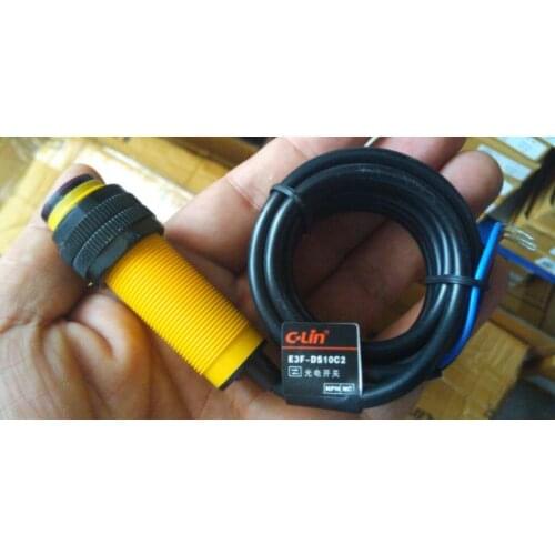 Brand new original authentic C-Lin E3F-DS10C2 Diffuse reflection DC three-wire NPN normally closed photoelectric switch