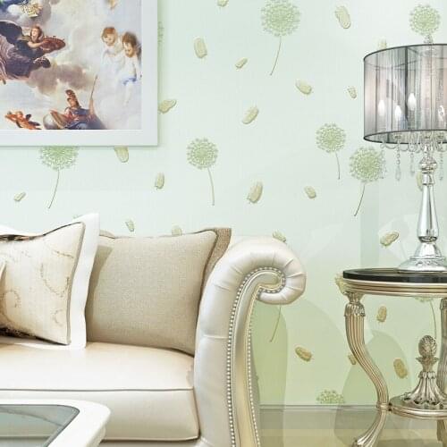 Beibehang Fresh pastoral natural environmental Dandelion feather relief breathable bedroom living room childrens room wallpaper