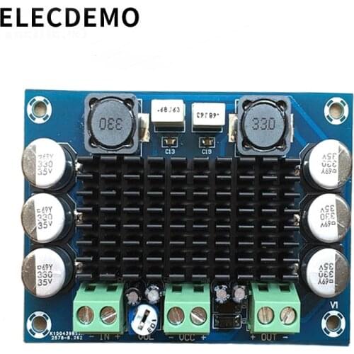 XH-M542 Mono 100W Digital Power Amplifier Board TPA3116D2 Digital Audio Amplifier Board 12-26V