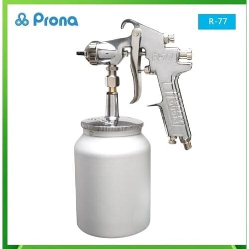 Prona R-77 Professional Spray Gun 1.2/1.5/2.0/2.5/3.0mm Automotive Furniture Metal Large-caliber Surface Primer Spray Gun W77