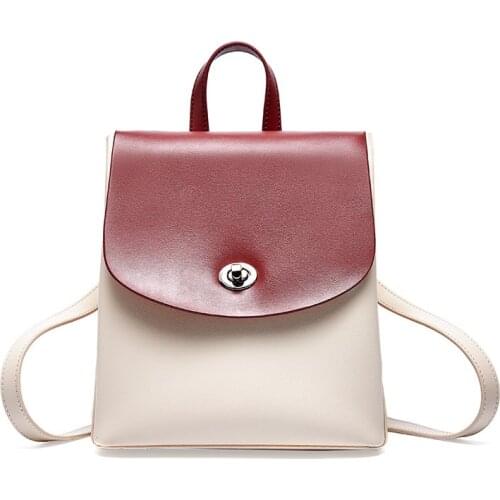 Original Casual Backpack Female Brand Leather Womens backpack Real leather fashion casual women backpack B0020