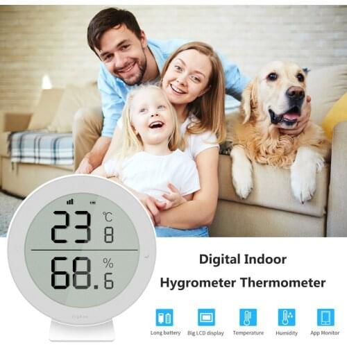 Tuya ZigBee Intelligent Temperature and Humidity Detector Wireless Temperature Humidity Sensors for Alexa Google Home