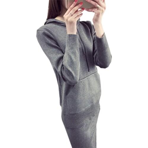 Sweater Women Dress 2021 Winter New Skirt two-piece Suit Student Hedge Jumper Skirt Sweaters Skirt Clothing Vestidos MMY497