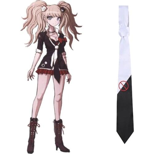 Tie Only !!! Danganronpa Dangan-Ronpa Junko Enoshima / Celestia Ludenberg / Mahiru Koizumi Hand-made Tie For Halloween Cosplay