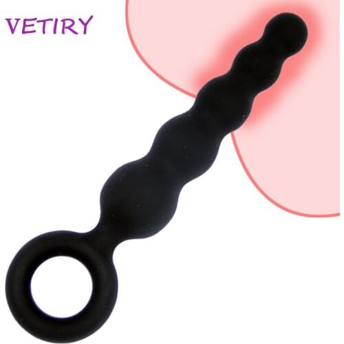 VETIRY Anal Plug Silicone Anal Bead Sex Toys for Women Men Beginner Prostate Massage G-spot Massage Stimulation Adult Products