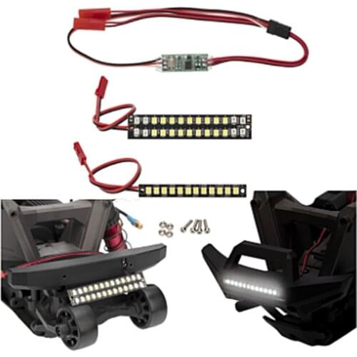 70mm 58mm Waterproof Front Rear Bumper Led Light Bar Upgrade Accessories for TRAXXAS 1/10 MAXX RC Car