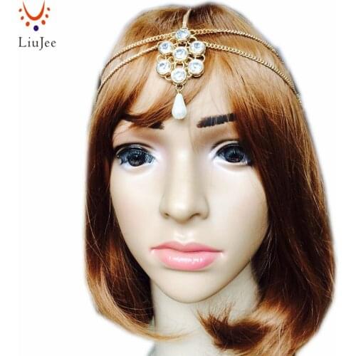 Hairwear Silver Color Headband Crystal Hair Jewelry Wedding Hair Accessories Romantic Bridal Head Chain Headdress KD024