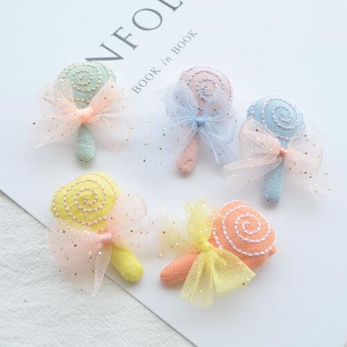 1pc Cute Cotton-filled Lollipop Accessories DIY Handmade Hair Accessories for Childrens Hairpins Hair Rope Materials