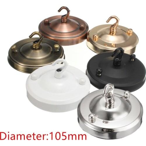 1pcs Vintage Lamp Base Hook Retro Ceiling Rose Hook Plate Holder Light Bulb Fitting Chandelier Lamp Accessory 105mm Diameter