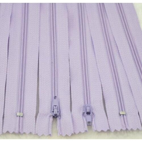 20pcs Purple Color Nylon Coil Zippers Tailor Sewing Tools Craft 9 Inch