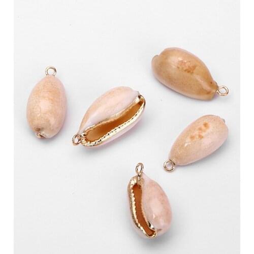 20pcs Spiral Shell Beads Oval Cowrie Shells bead for Fashion Jewelry Making DIY accessories, Seashell