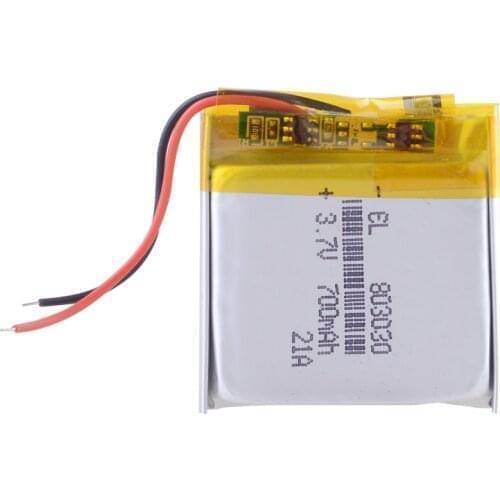 803030 700mAh 3.7v Li-polymer Lithium Li-ion Battery Replacement Cell For Toy GPS MP3 MP4 PDA Smart Watch
