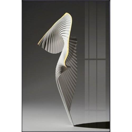 Abstract Dancing stripes Canvas Painting Unique Art Wall Pictures For Living Room Fashion Grey Home Decorative Poster And Print