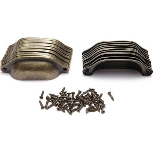 24 98MM Long Antique Medicine Cabinet Handles, Retro Shell Handles, Iron Handles, Drawer Handles Drop Shipping