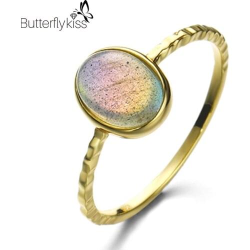 BK 925 Sterling Silver Ring For Women Personality Simple Unique Natural Egg Gemstone Vintage Wedding Party Lady Fine Jewelry