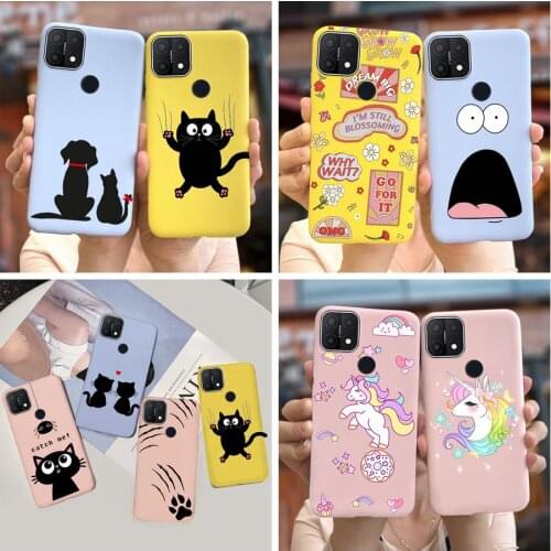 For Oppo A15 Case Soft Slim Fundas Cute Silicone Cover For Oppo A15 A 15 Phone Case 6.52'' Cover Coque OppoA15 Shockproof Bumper