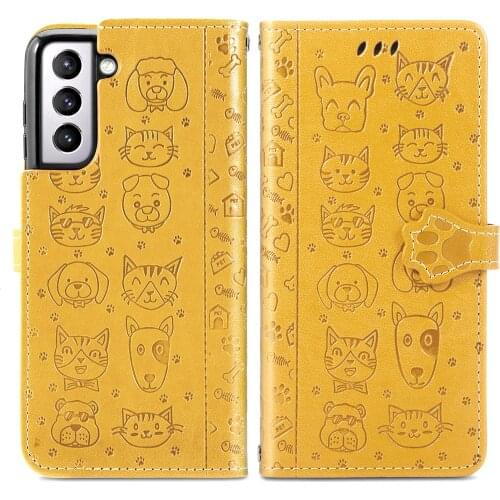 Pu Leather Flip Case For Samsung Galaxy S21 S20 FE S10 S9 Note 10 Plus 20 Ultra A50 A51 A52 A70 A71 Cover Wallet Card Slots Case