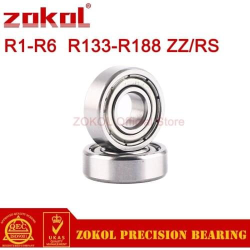 ZOKOL 10PCS Motor Bearing R2 R3 R4 R6 R144 R166 R168 R188 R1810 ZZ RS Miniature Deep Groove Ball Bearing R2A R3A R4A Z bearings