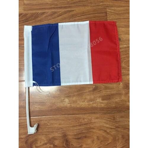 30X45CM French flag French car window flag car flag pole car decoration Free Shipping
