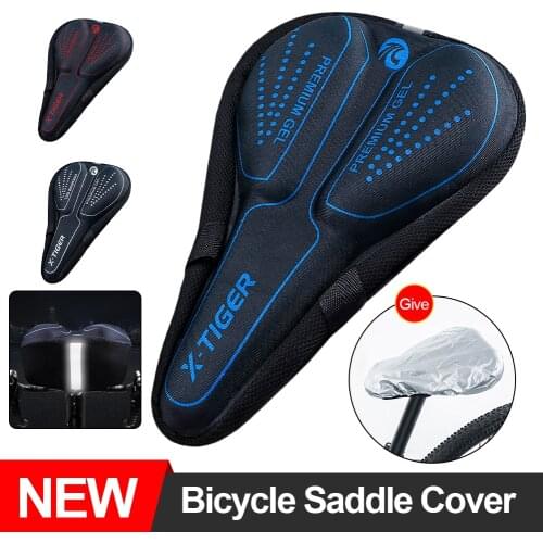 3D GEL Bicycle Saddle Cover Men Women MTB Road Cycle Selle Velo Route Coprisella Bici Asiento Bicicleta Gel Soft Bike Seat Cover