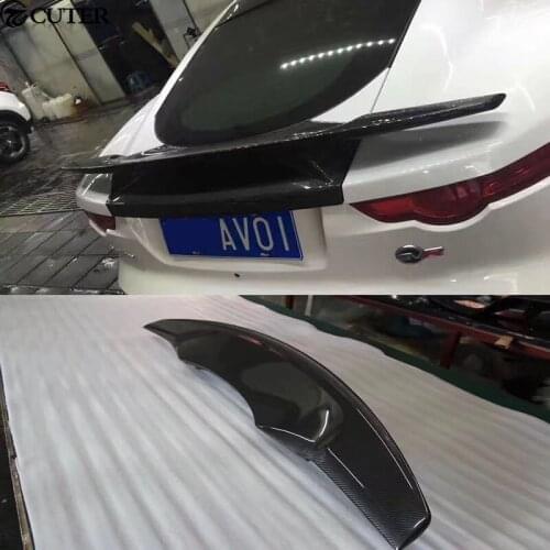F-TYPE racing version Carbon Fiber Car body kit Rear Trunk Spoiler Lip Wing For Jaguar T-TYPE