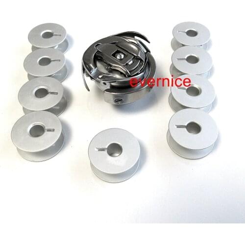 Hook+Bobbin Case+10 Bobbins For Artisan Barudan Brother B651 652 861 Singer 20U