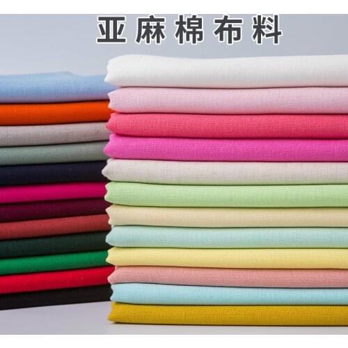 50cm*140cm Lightweight Solid Color Cotton and Linen Fabric Summer Breathable Linen Cotton Shirt Skirt DIY Apparel Sewing Fabric