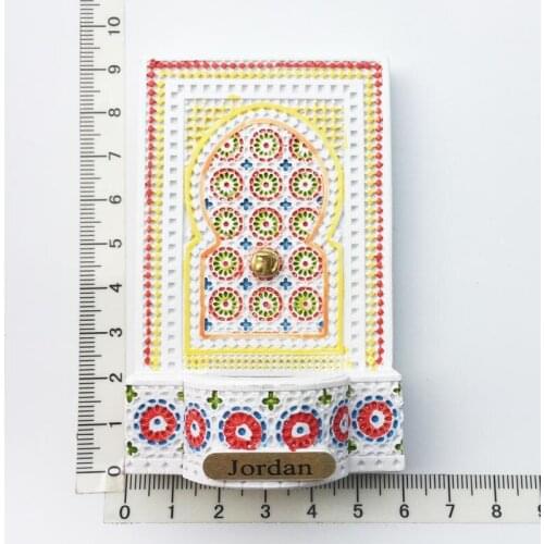 Jordan)Fridge Magnet,Creative Travel Commemorate Crafts 3D Ornaments Magnetism Resin Material Refrigerator Stickers