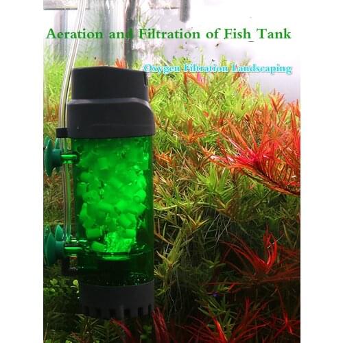 Multifunction aquarium accessories aquarium filter oxygen for fish tank air bubble stone air rise air pump for fish