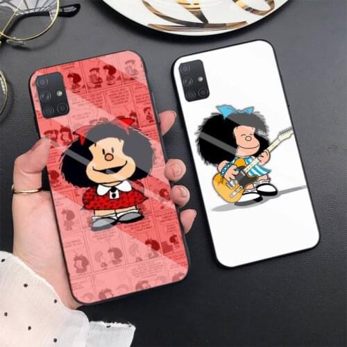 Cartoon Mafalda Painted Phone Case For Samsung S6 7edge 8 9 10e 20plus S20 Ultra Note8 9 10pro A72018 Tempered Glass