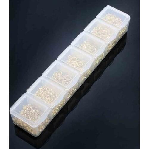 1500pcs Gold Plated Open Jump Ring 3mm 4mm 5mm 6mm 7mm 8mm Box Set Value Pack For Jewelry Making (Jewelry Container is Included)