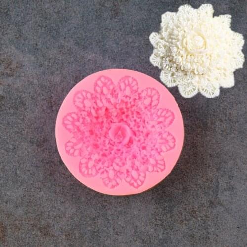 New Sugar Lace Flower Cake Silicone Mold Chocolate Mold DIY Cake Baking Decoration Tool A1620