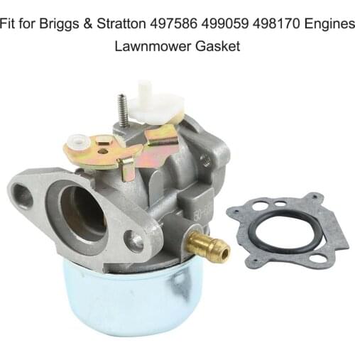 NEW Carburetor Fit for Briggs & Stratton 497586 499059 498170 Engines Lawnmower Gasket