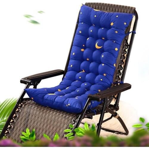 Solid Color Long Cushion Thicken Recliner Rocking Chair Cushion With Backrest Garden Lounger Decorative Cushions Sofa Tatami Mat