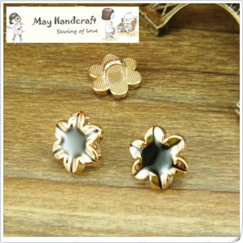 Wholesales,10mm Small Flower Gold Metal Buttons Buckles for Craft,Women Dress/Skirt/Sweater Shank Bulk Button Buckle,100Pcs/Lot