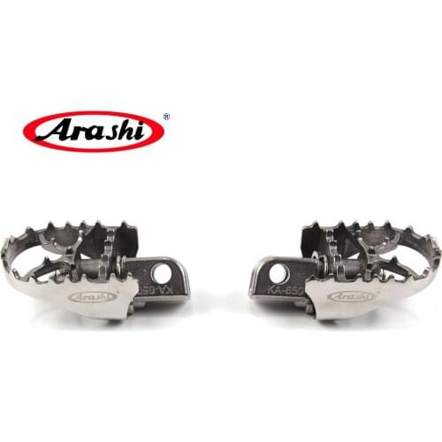 Arashi For KAWASAKI Versys 650 2007-2016 Front Foot Pegs Wide Foot Rest Peg Footpeg Versys650 07 08 09 10 11 12 13 14 15 16
