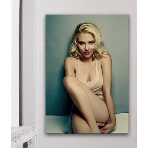 Movie Star Scarlett Posters Retro Figure Painting Print On Canvas Art Modern Sexy Girls Wall Art Pictures for Living Room Decor