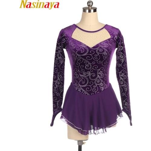 Nasinaya Figure Skating Dress Customized Competition Ice Skating Skirt for Girl Women Kids Patinaje Gymnastics Performance 416