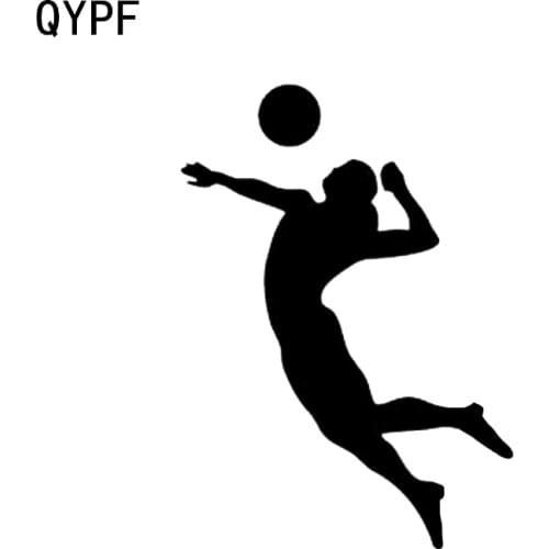 QYPF 11.3*15.8CM Volleyball Player Sports Girl Beach Car Stickers Vinyl High Quality Accessories C16-1347